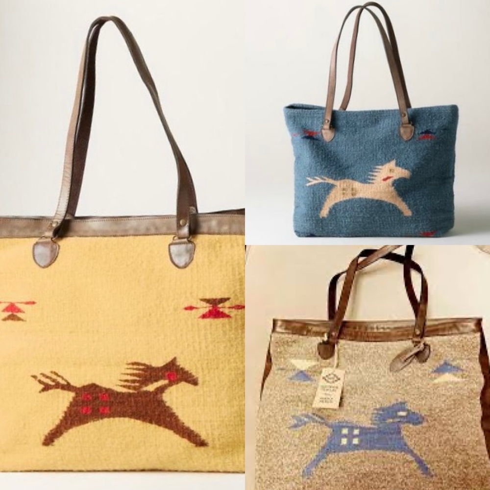 ISO MZ FAIR TRADE MZ MADE SUNDANCE CATALOG WILD HORSES TOTE ***DO NOT BUY***